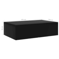 Produktbild för Överdrag för trädgårdsmöbler 12 öljetter 205x325x90 cm