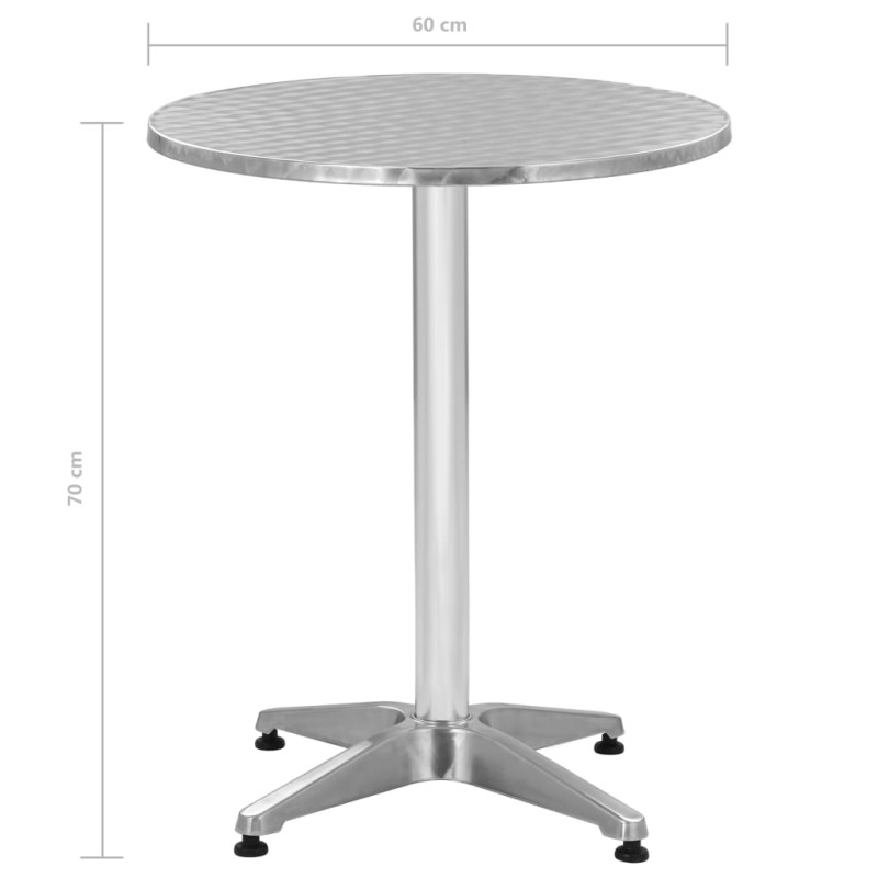 Produktbild för Trädgårdsbord silver 60x70 cm aluminium