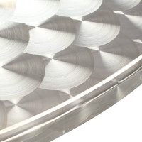 Produktbild för Trädgårdsbord silver 80x70 cm aluminium