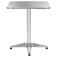 Produktbild för Trädgårdsbord silver 60x60x70 aluminium