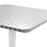 Produktbild för Trädgårdsbord silver 60x60x70 aluminium