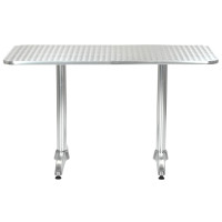 Produktbild för Trädgårdsbord silver 120x60x70 cm aluminium