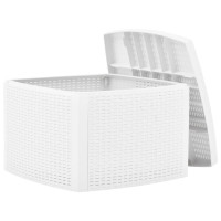 Produktbild för Sidobord vit 54x54x36,5 cm plast