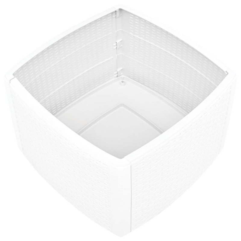Produktbild för Sidobord vit 54x54x36,5 cm plast