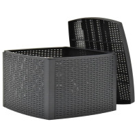 Produktbild för Sidobord antracit 54x54x36,5 cm plast