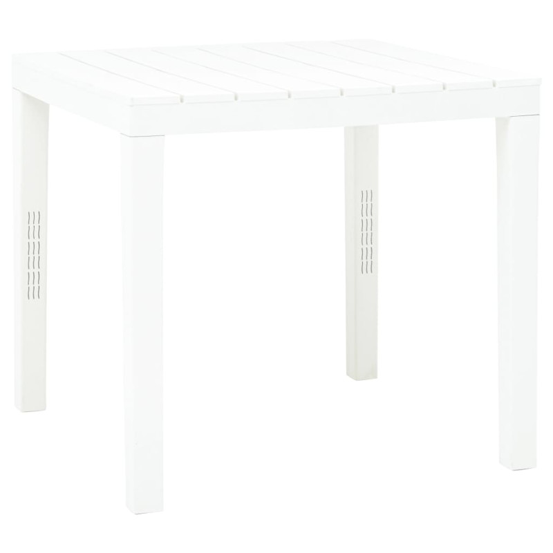 Produktbild för Trädgårdsbord vit 78x78x72 cm plast