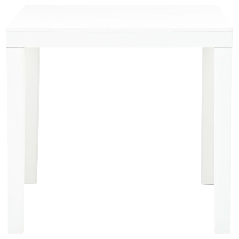 Produktbild för Trädgårdsbord vit 78x78x72 cm plast