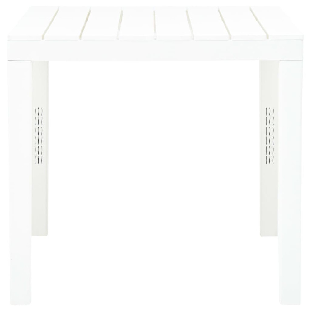 Produktbild för Trädgårdsbord vit 78x78x72 cm plast