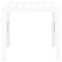 Produktbild för Trädgårdsbord vit 78x78x72 cm plast