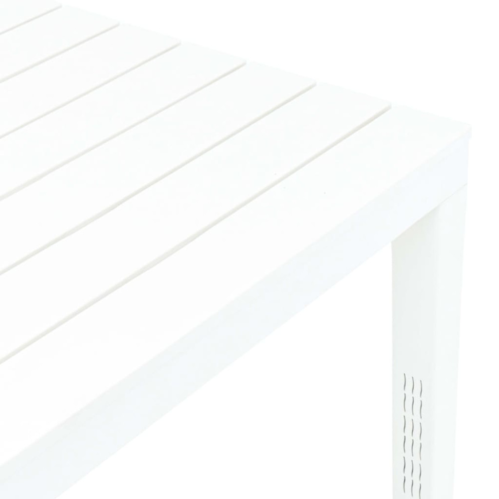 Produktbild för Trädgårdsbord vit 78x78x72 cm plast