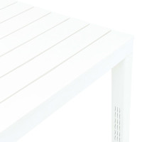 Produktbild för Trädgårdsbord vit 78x78x72 cm plast