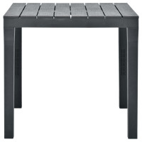 Produktbild för Trädgårdsbord antracit 78x78x72 cm plast