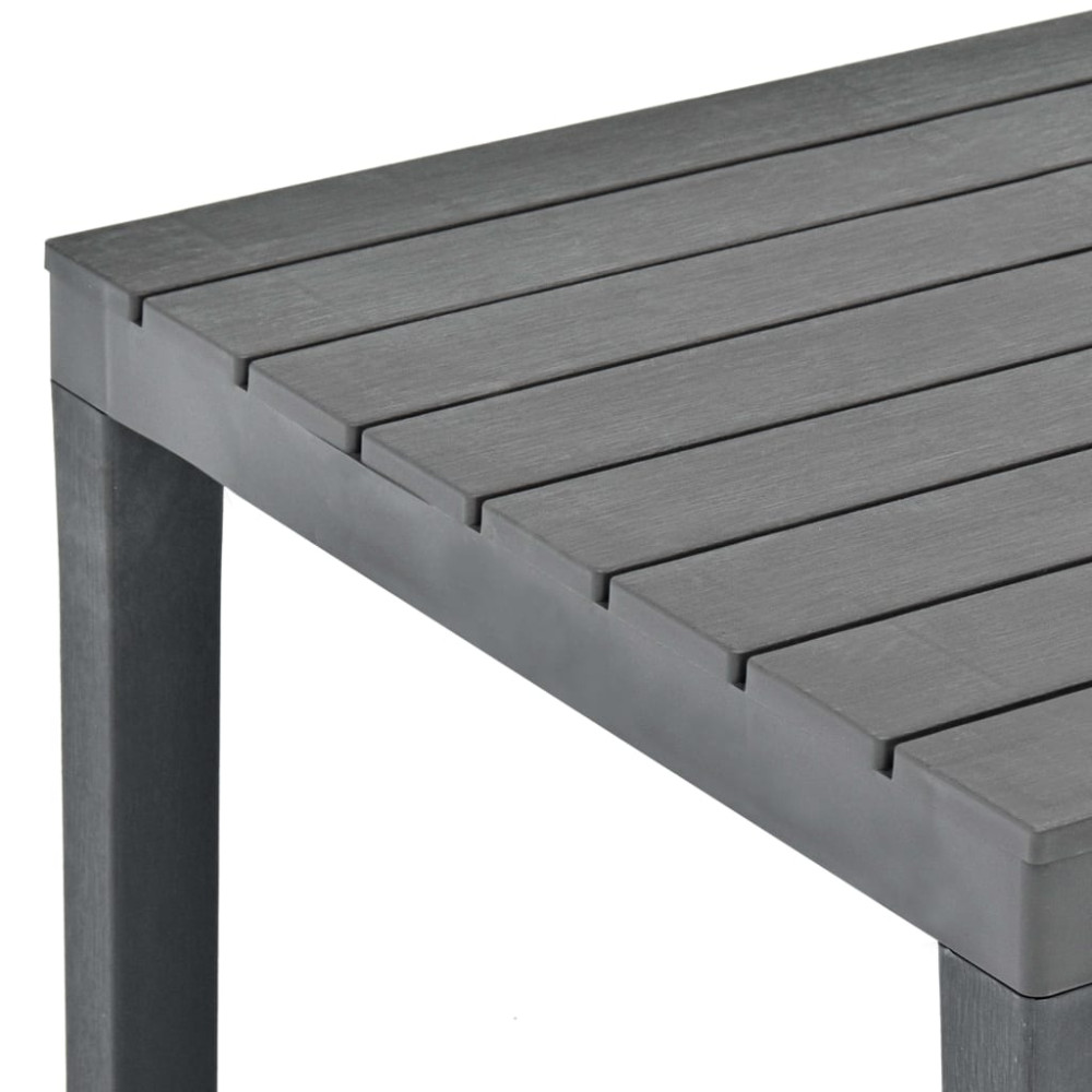 Produktbild för Trädgårdsbord antracit 78x78x72 cm plast