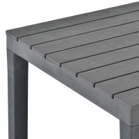 Produktbild för Trädgårdsbord antracit 78x78x72 cm plast