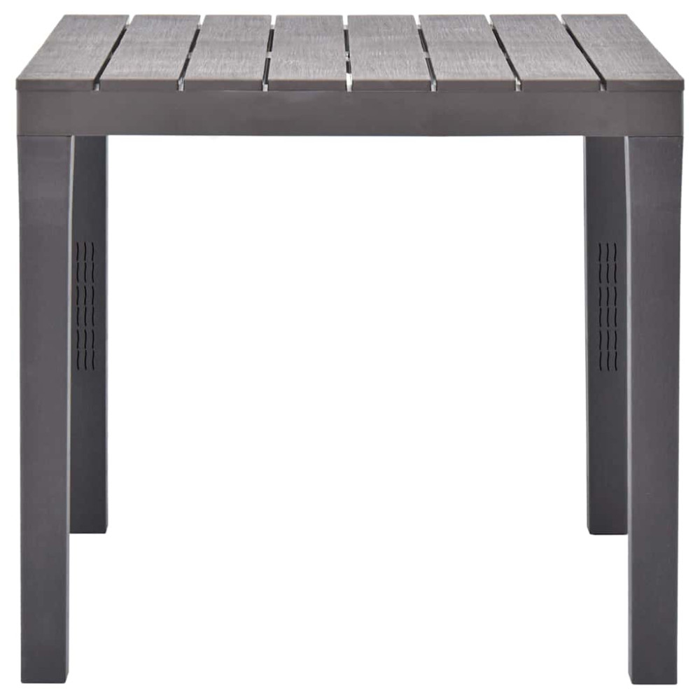 Produktbild för Trädgårdsbord mocca 78x78x72 cm plast
