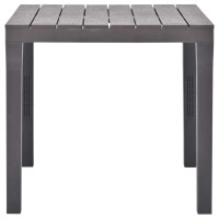 Produktbild för Trädgårdsbord mocca 78x78x72 cm plast