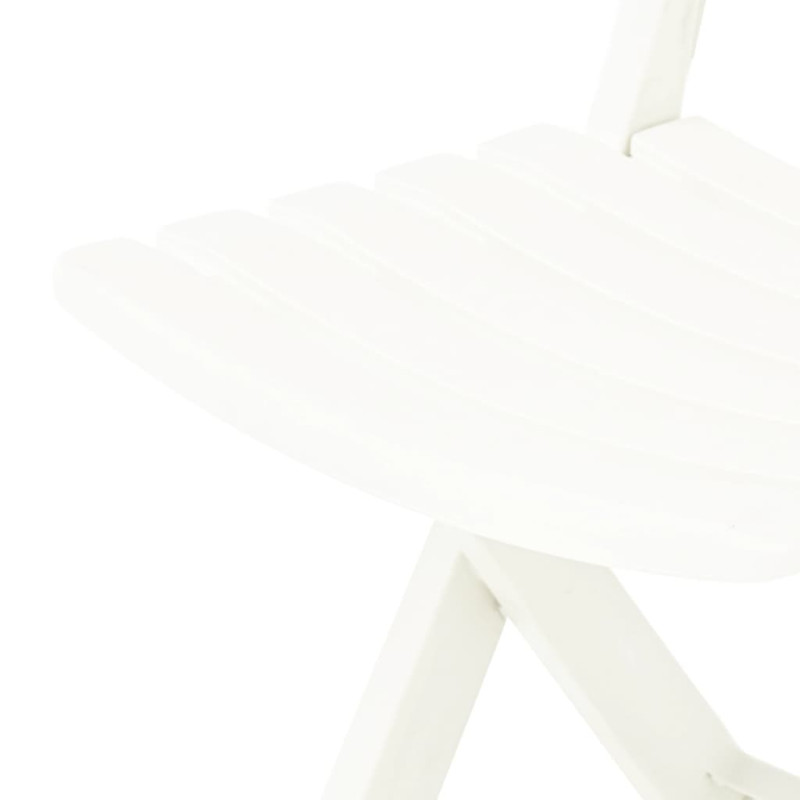Produktbild för Hopfällbara trädgårdsstolar 2 st plast vit