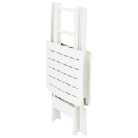 Produktbild för Hopfällbart trädgårdsbord vit 79x72x70 cm plast