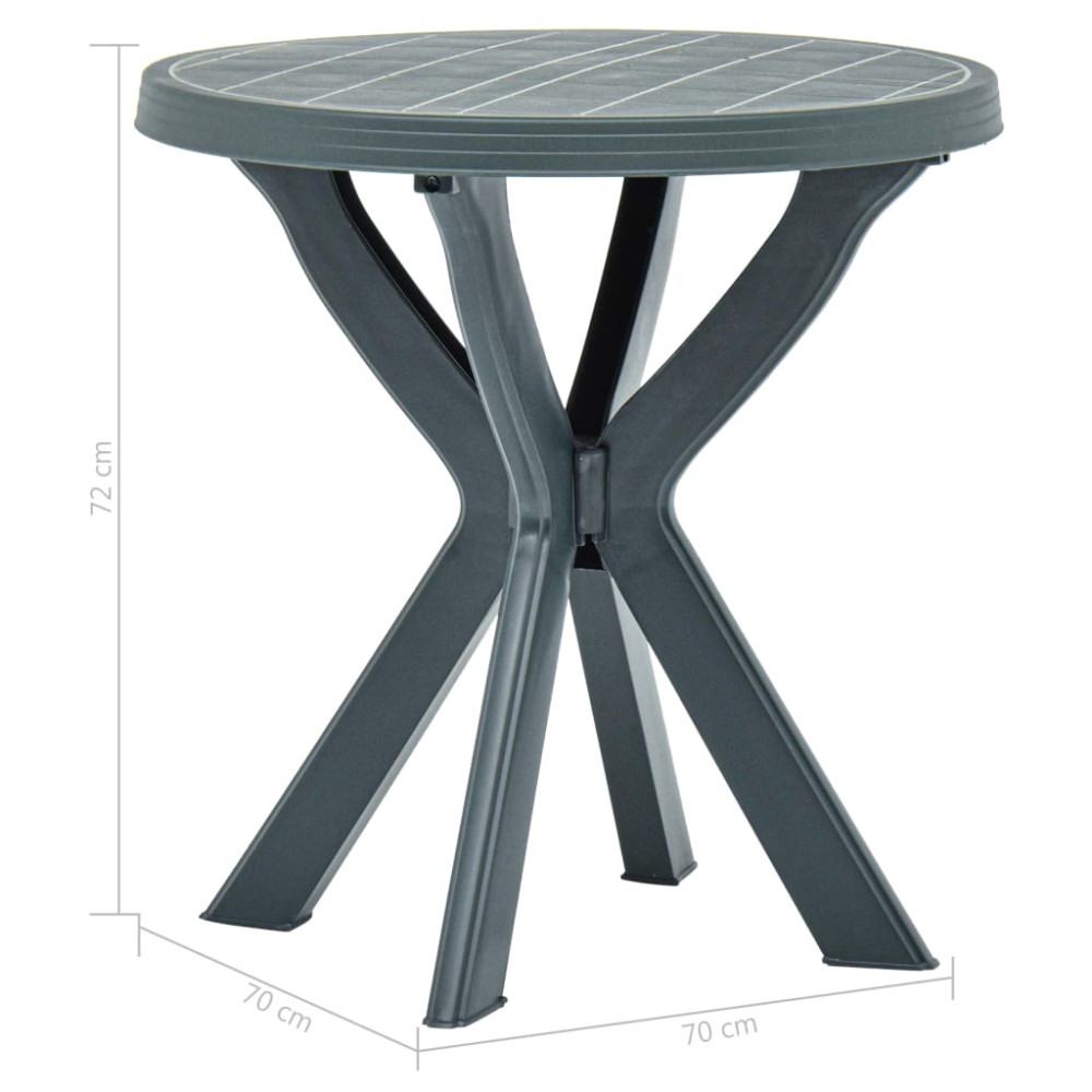 Produktbild för Cafébord grön Ø70 cm plast