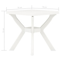 Miniatyr av produktbild för Cafébord vit 70x70x72 cm plast
