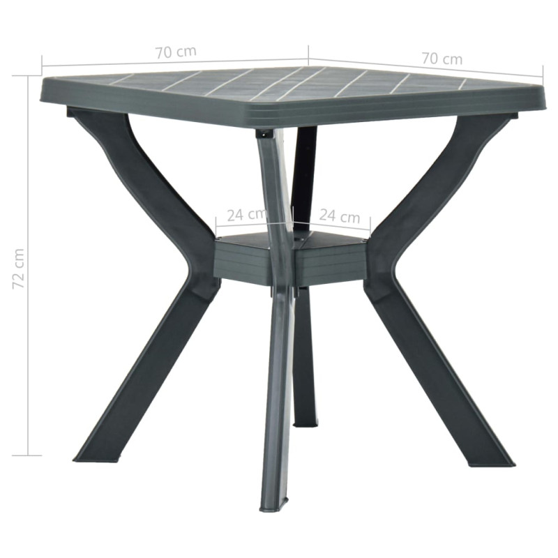 Produktbild för Cafébord antracit 70x70x72 cm plast