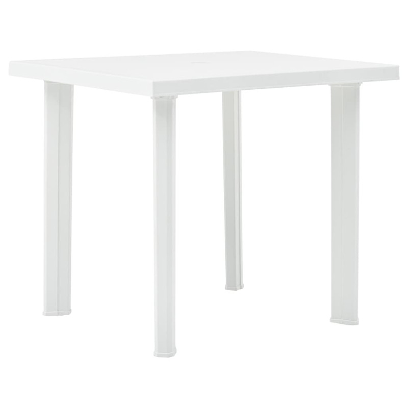 Produktbild för Trädgårdsbord vit 80x75x72 cm plast