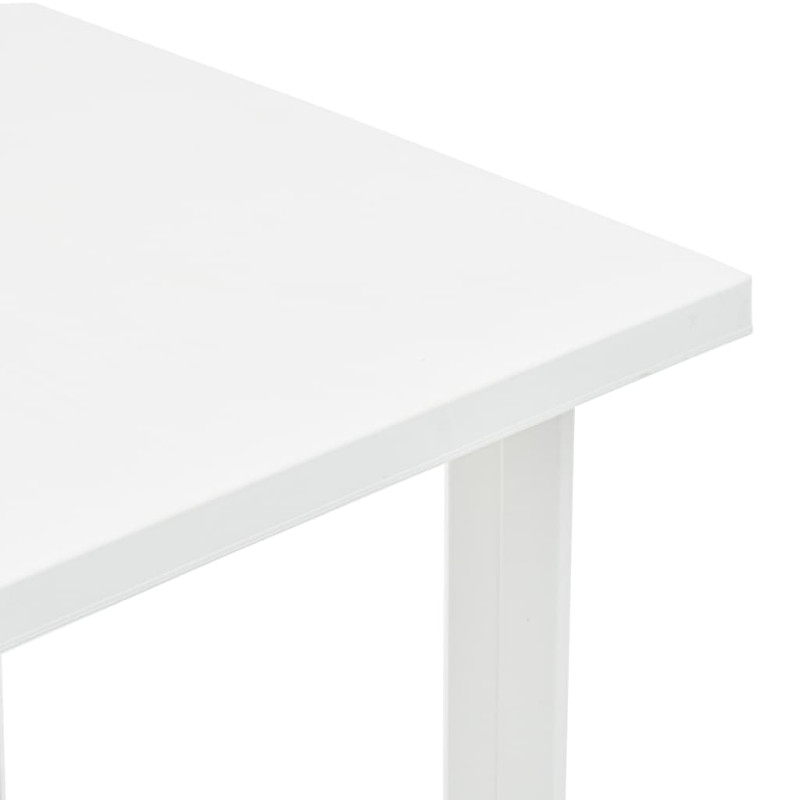 Produktbild för Trädgårdsbord vit 80x75x72 cm plast