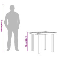 Produktbild för Trädgårdsbord grön 80x75x72 cm plast