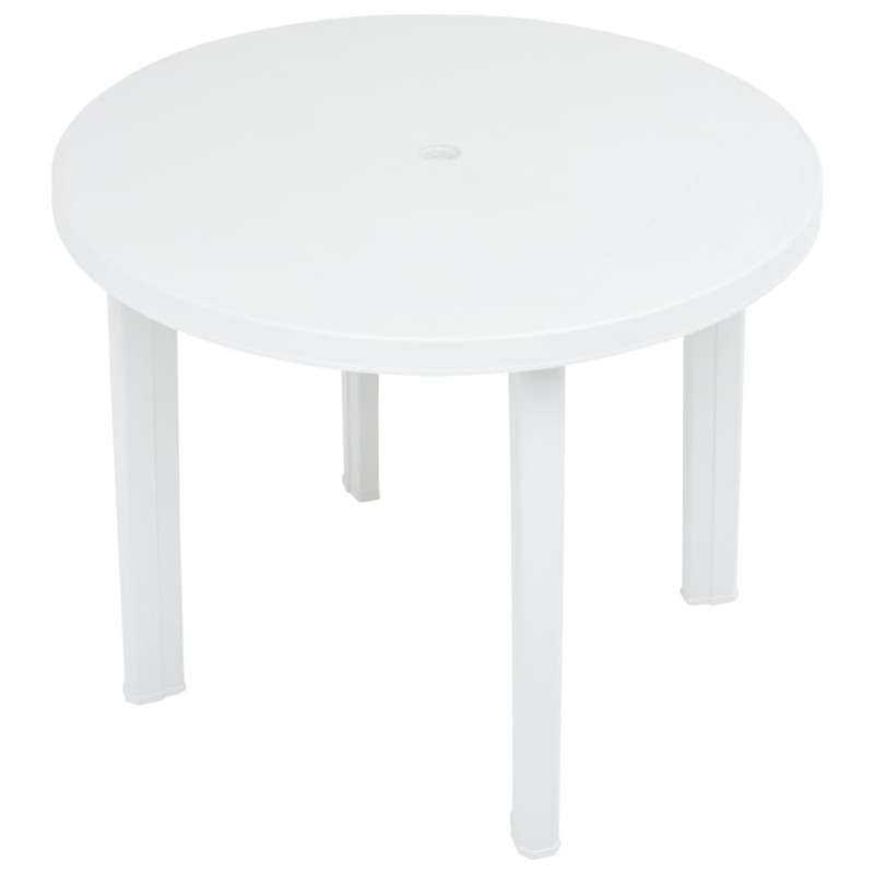 Produktbild för Trädgårdsbord vit 89 cm plast