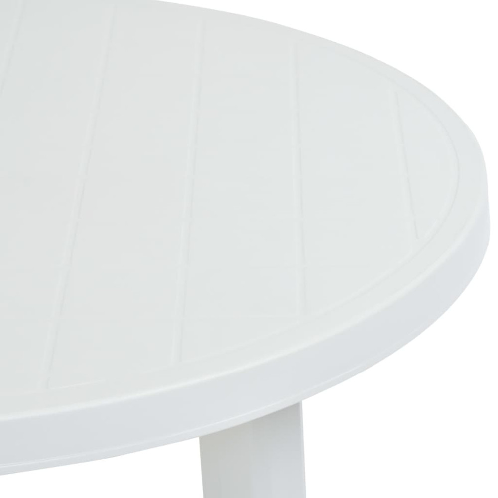Produktbild för Trädgårdsbord vit 89 cm plast