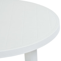 Produktbild för Trädgårdsbord vit 89 cm plast
