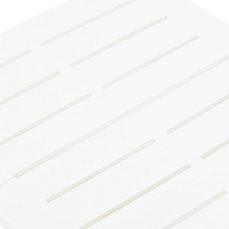 Produktbild för Hopfällbart trädgårdsbord vit 45x43x50 cm plast
