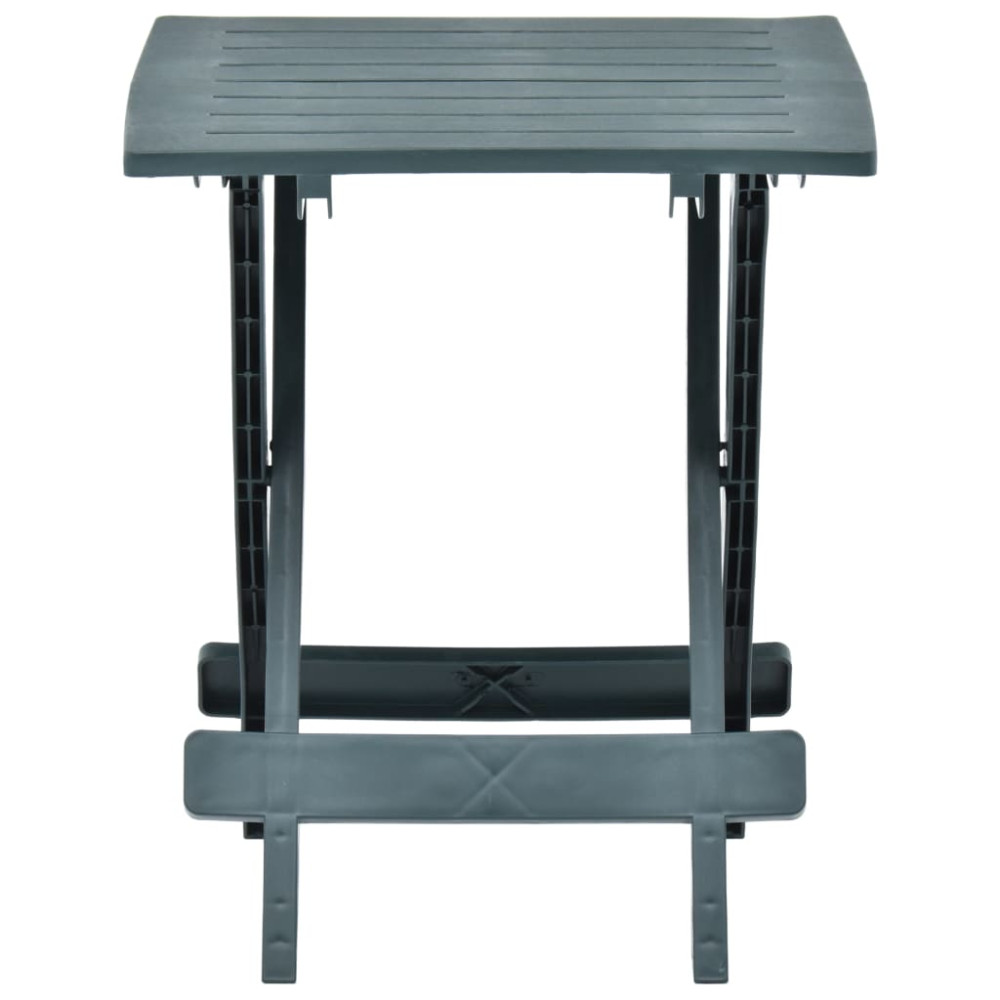 Produktbild för Hopfällbart trädgårdsbord grön 45x43x50 cm plast