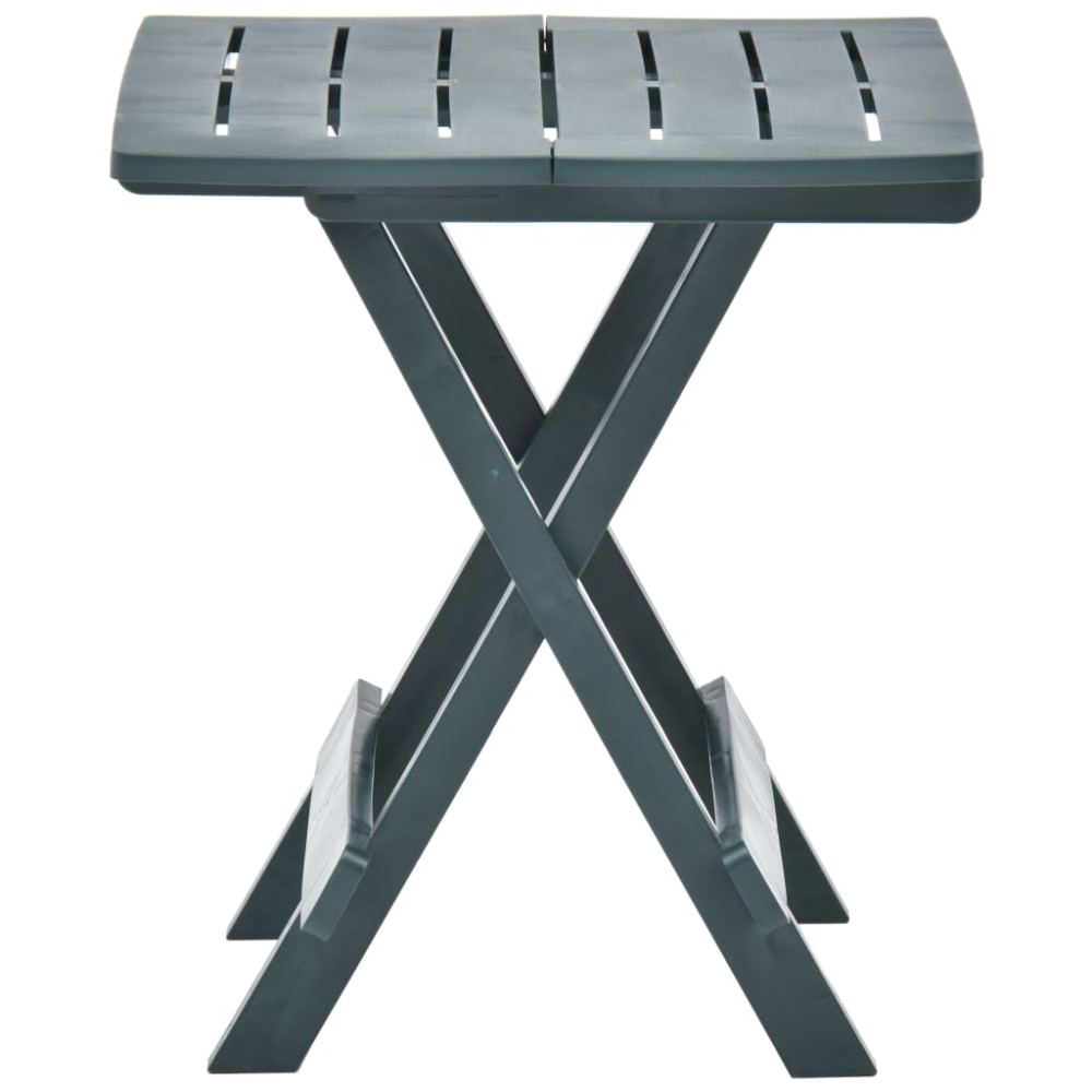 Produktbild för Hopfällbart trädgårdsbord grön 45x43x50 cm plast