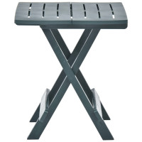 Produktbild för Hopfällbart trädgårdsbord grön 45x43x50 cm plast