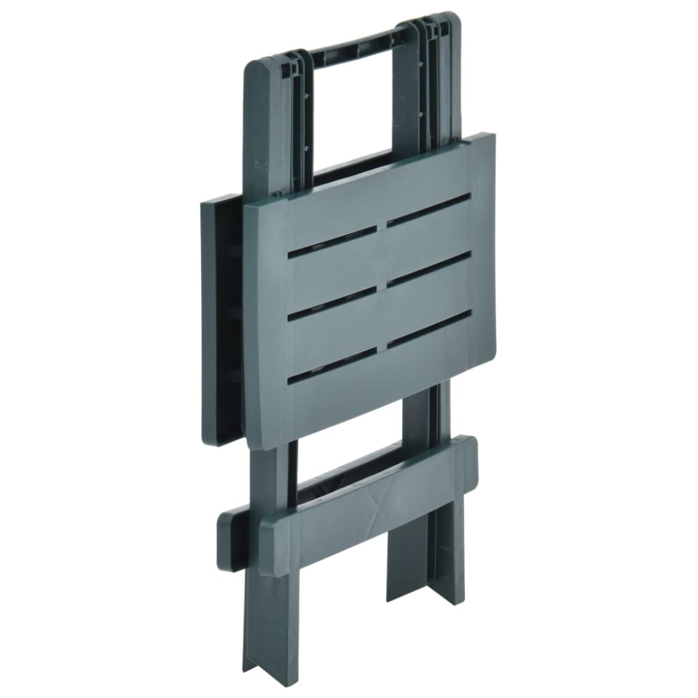 Produktbild för Hopfällbart trädgårdsbord grön 45x43x50 cm plast