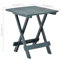 Produktbild för Hopfällbart trädgårdsbord grön 45x43x50 cm plast