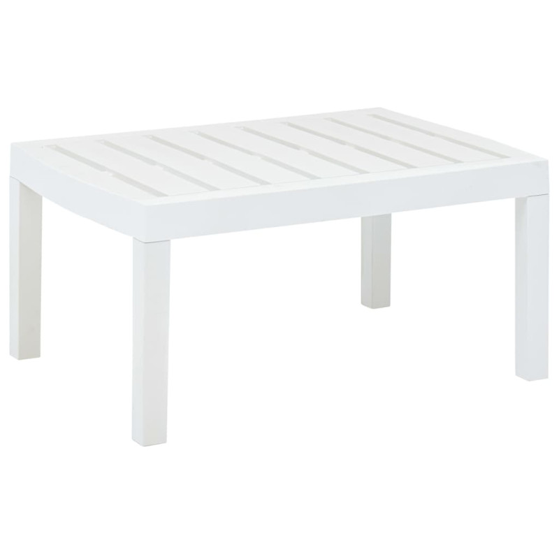 Produktbild för Trädgårdsbord vit 78x55x38 cm plast