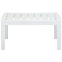 Miniatyr av produktbild för Trädgårdsbord vit 78x55x38 cm plast