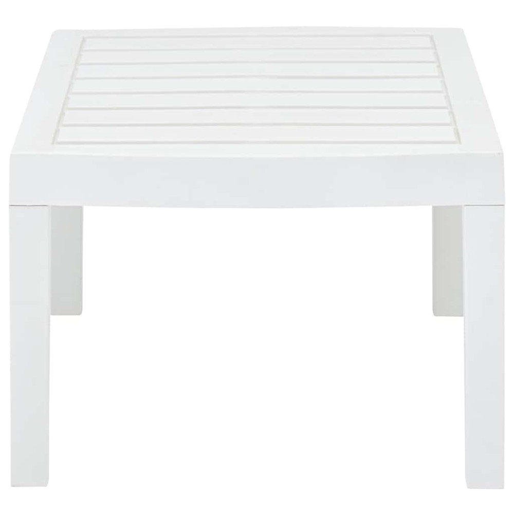 Produktbild för Trädgårdsbord vit 78x55x38 cm plast