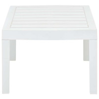 Produktbild för Trädgårdsbord vit 78x55x38 cm plast