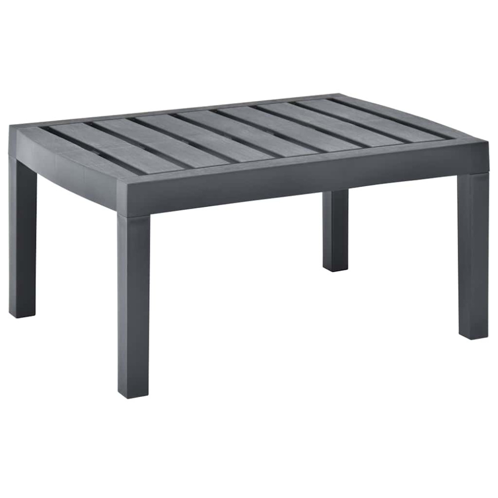 Produktbild för Trädgårdsbord antracit 78x55x38 cm plast