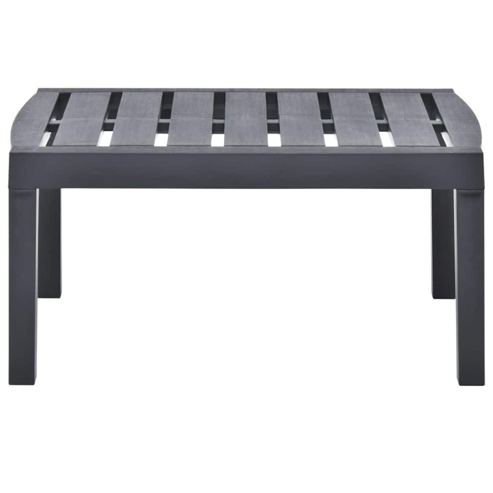 Produktbild för Trädgårdsbord antracit 78x55x38 cm plast