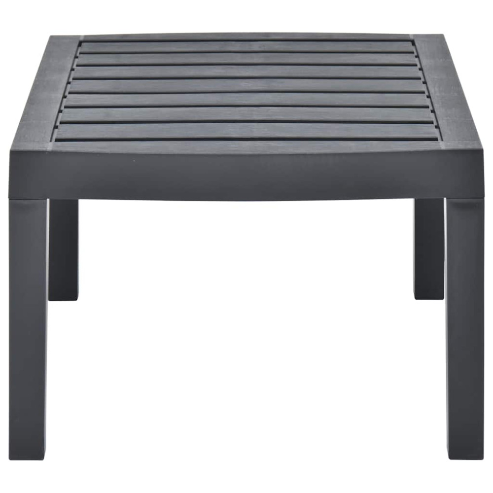 Produktbild för Trädgårdsbord antracit 78x55x38 cm plast