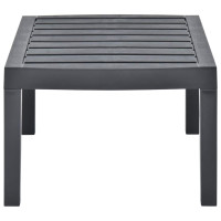 Produktbild för Trädgårdsbord antracit 78x55x38 cm plast