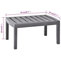 Produktbild för Trädgårdsbord mocka 78x55x38 cm plast