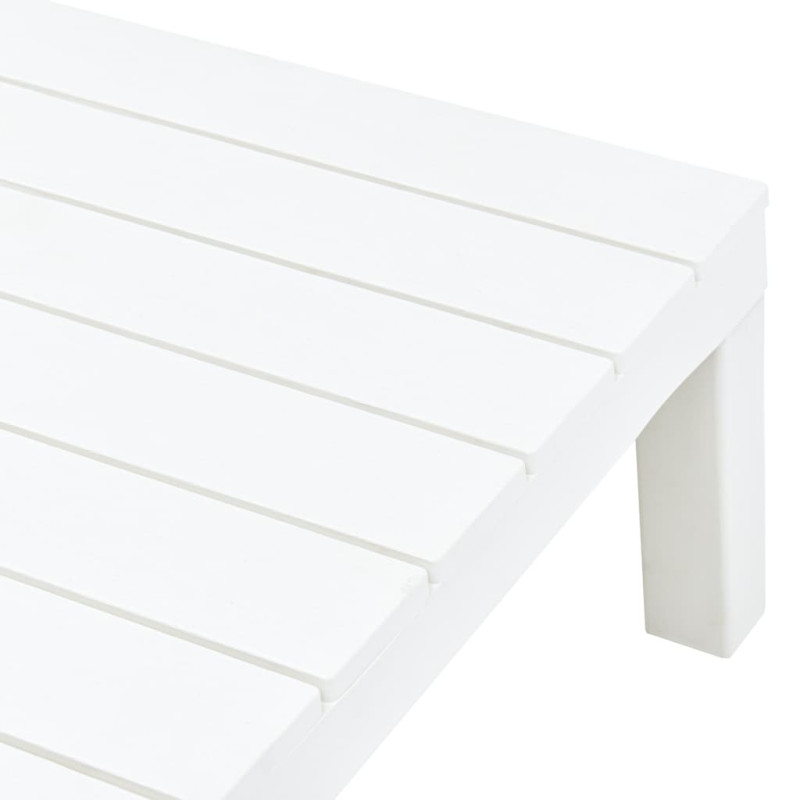 Produktbild för Trädgårdsbord vit 78x78x31 cm plast