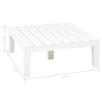 Miniatyr av produktbild för Trädgårdsbord vit 78x78x31 cm plast