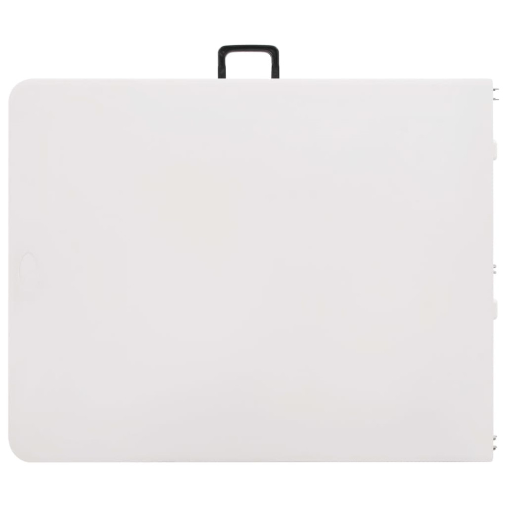 Produktbild för Hopfällbart trädgårdsbord vit 180x72x72 cm HDPE