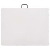 Produktbild för Hopfällbart trädgårdsbord vit 180x72x72 cm HDPE